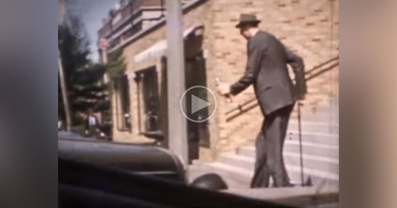 Rare Color Footage from the 1930s of the Tallest Person in Recorded History
