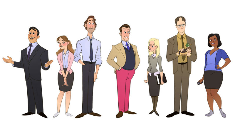 cast of the office as cartoon characters by marisa livingston 15 What Each Character Would Look Like in a Cartoon Version of The Office