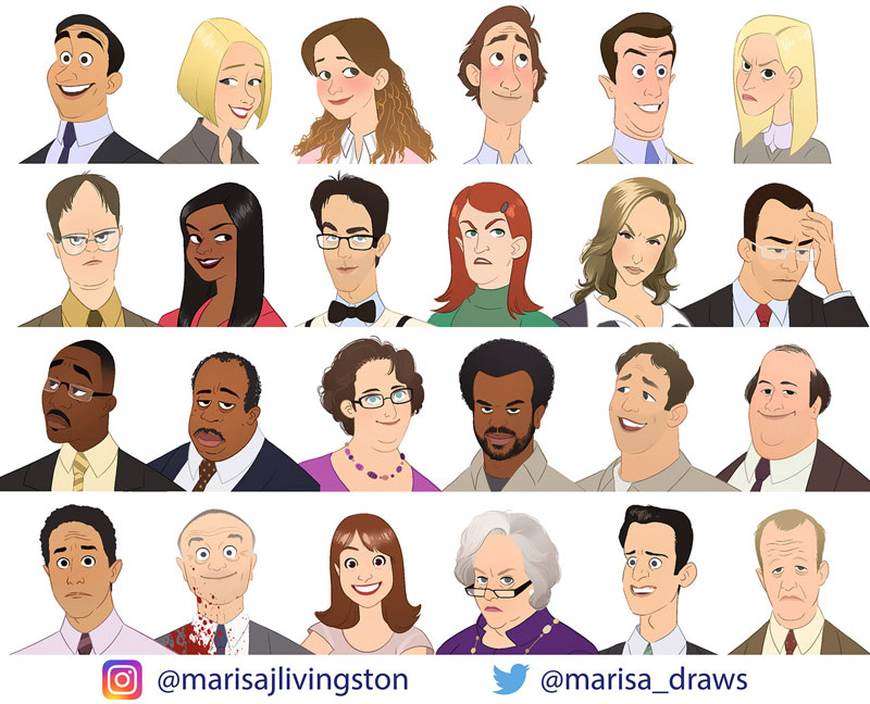 What Each Character Would Look Like in a Cartoon Version of The Office