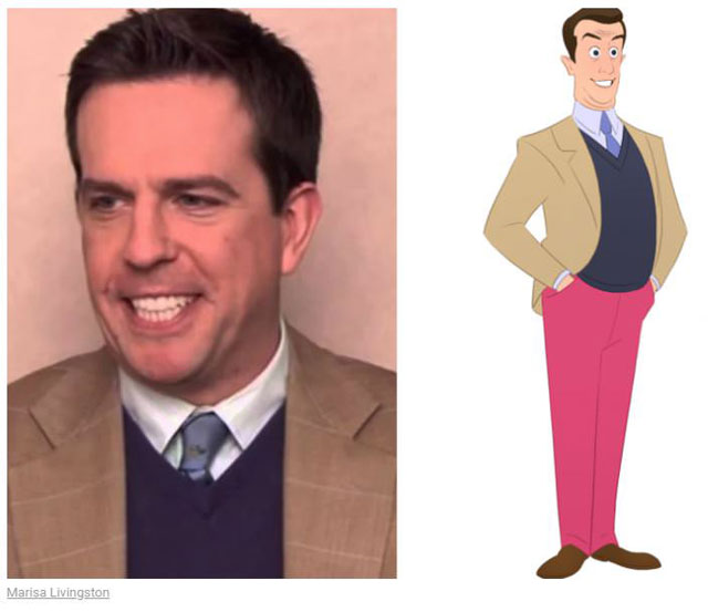 cast of the office as cartoon characters by marisa livingston 2 What Each Character Would Look Like in a Cartoon Version of The Office