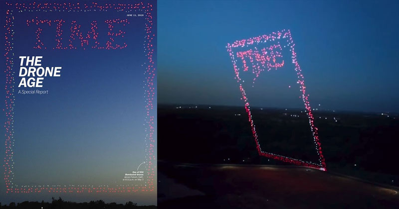 TIME's Latest Cover is a Drone Photo of 958 Drones