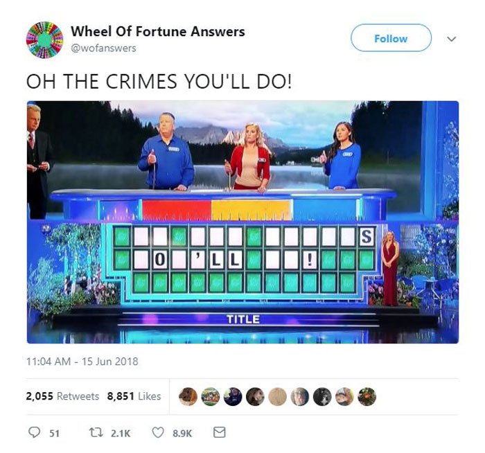 wheel of fortune answers twitter parody account 10 This Wheel of Fortune Parody Accounts Attempts to Solve the Puzzle are Amazing