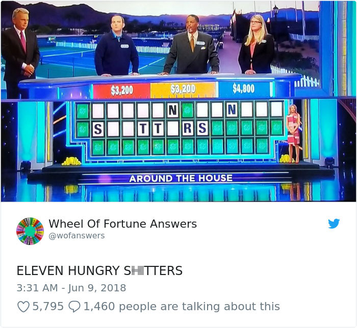 wheel of fortune answers twitter parody account 13 This Wheel of Fortune Parody Accounts Attempts to Solve the Puzzle are Amazing