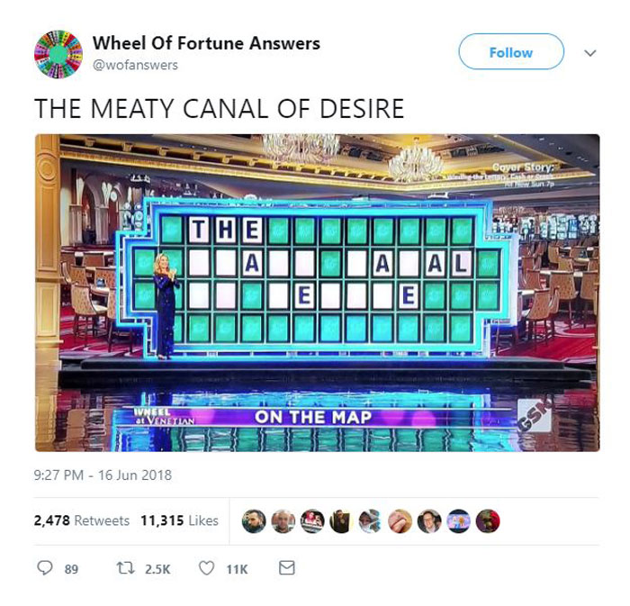 wheel of fortune answers twitter parody account 19 This Wheel of Fortune Parody Accounts Attempts to Solve the Puzzle are Amazing