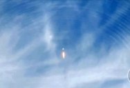 Rocket Creates Sky Ripples When It Passes Through Ice Crystals in a Cirrus Cloud