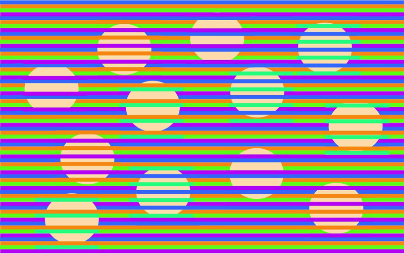 new munker illusion all circles the same color confetti bydavid novick 1 Confetti, a New Munker Illusion Where Every Dot is Actually the Same Color