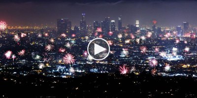 News Chopper Captures July 4th Fireworks All Over LA Even Though They're Illegal