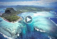 Drone Captures Video of Mauritius’ Underwater Waterfall Illusion from Above