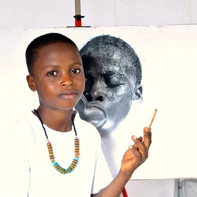 11 year old hyperrealist artist kareem waris olamilekan waspa nigeria 2 11 Year Old Hyperrealist from Nigeria Wows With Stunning Artworks