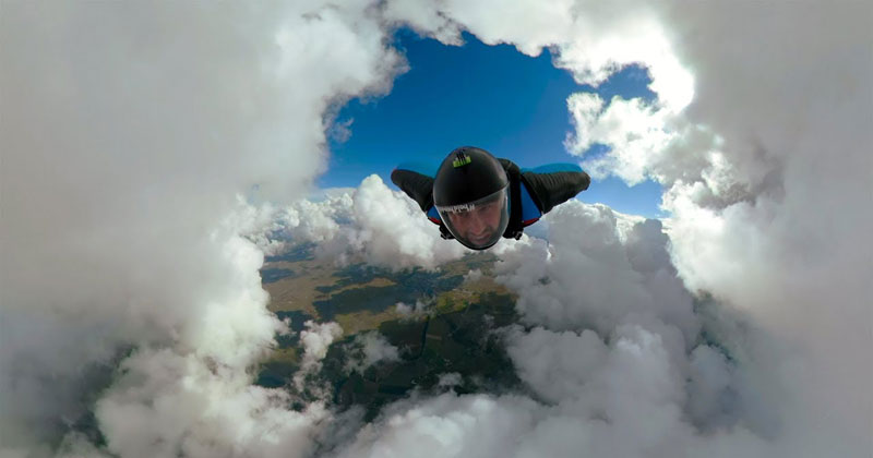 This Wingsuit POV Through a ‘Cloud Tunnel’ is Blowing My Mind