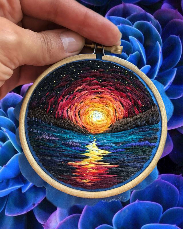 needle painting embroidery by vera shimunia 2 The Amazing Needle Painting of Vera Shimunia (15 Photos)
