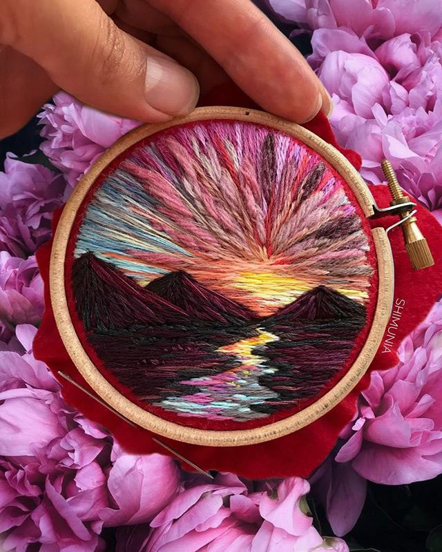 needle painting embroidery by vera shimunia 4 The Amazing Needle Painting of Vera Shimunia (15 Photos)