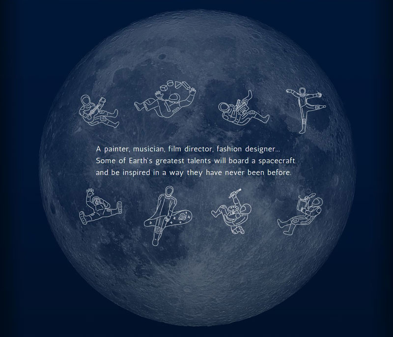 spacex musk maezawa moon artist project 2 A Billionaire is Taking 8 Artists Around the Moon for Free to Inspire Them