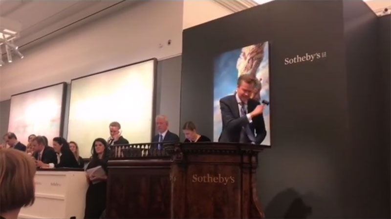 banksy shredder auction 2 Banksy Artwork Self Destructs after Selling for $1 Million at Auction