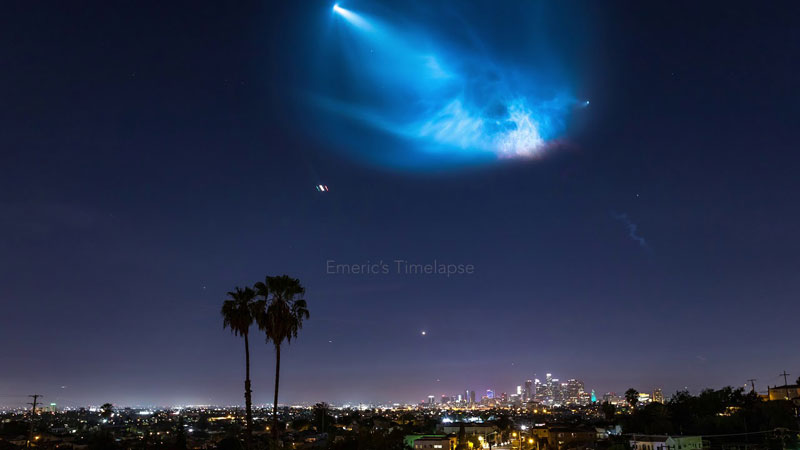 best photos vids and timelapses from spacex launch over la 5 The Best Photos, Videos, and Timelapses from SpaceXs Launch Over LA