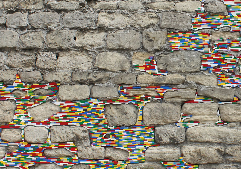 filling holes and cracks in walls with lego jan vormann 6 People Around the Globe Are Filling Cracks With LEGO (10 Photos)