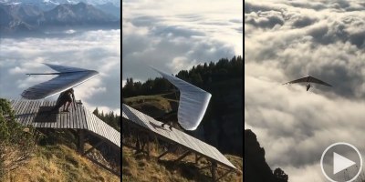 Yes, Hang Gliding Off a Ramp at the Top of a Mountain Looks as Cool as it Sounds