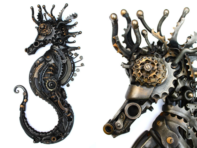 metal animal sculptures by alan williams 12 Alan Williams Recycles Discarded Metal Into Awesome Animal Sculptures