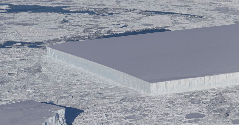 NASA Scientists Find Perfectly Rectangular Iceberg in Antarctica