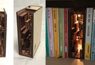 Beautiful Wooden Bookshelf Inserts by Japanese Artist Monde