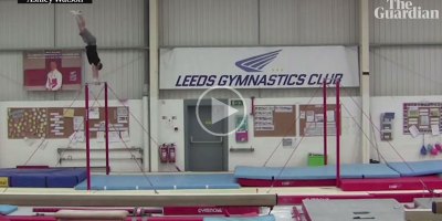 Gymnast Sets Horizontal Bar Backflip World Record with 20 ft Leap
