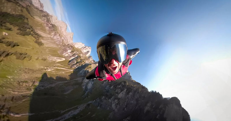 Guy Writes and Performs Own Song; Takes Flight in Wingsuit for Music Vid