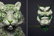 When Kingdoms Collide: Animal Portraits Made from Floral Arrangements