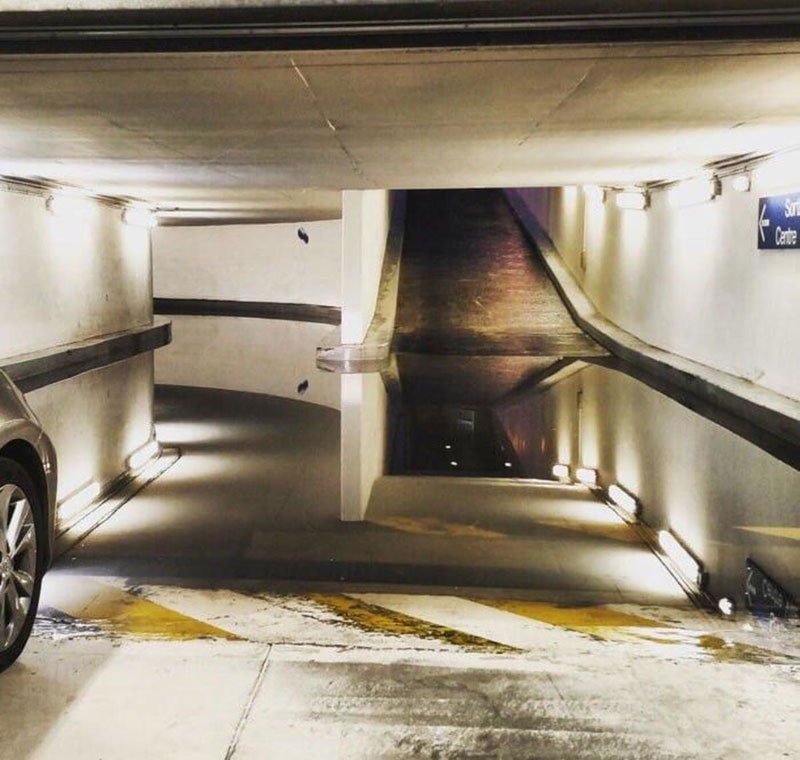 I Can Admit I Needed Some Help With This Surreal Parking Garage Puddle