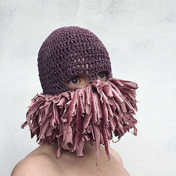 crochet masks by threadstories 13 Artist Crochets Balaclavas, Then Turns Them Into Wild Masks With Yarn