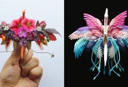 Paper Artist Folds Cranes and Then Gives Them Intricate Decorations