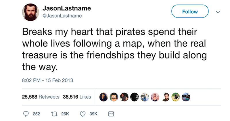 pirate treasure friendship tweet The Shirk Report   Volume 512