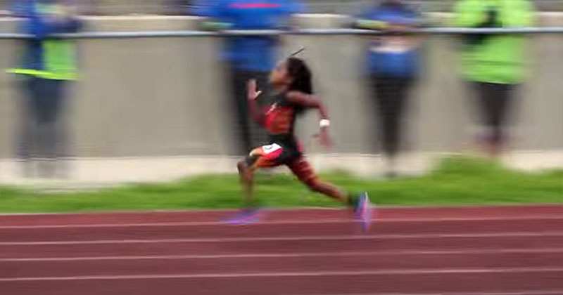 7-Year-Old Blaze Ingram Runs 13.76 second 100m Dash