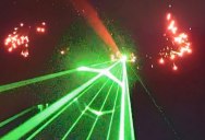 This Laser Shooting, Fireworks Blasting Air Show Finale is Bonkers
