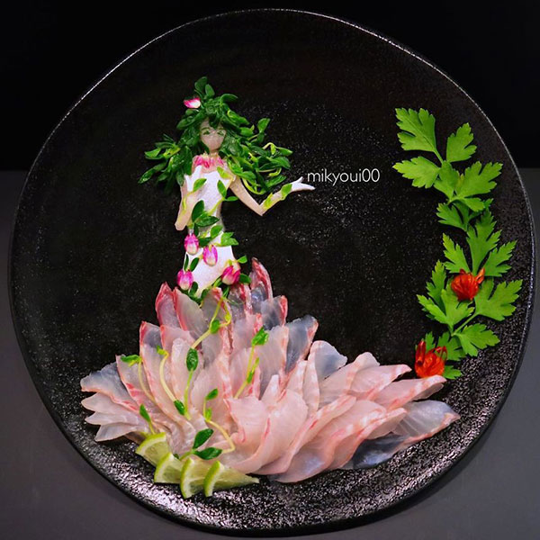 this chef plates the most beautiful sashimi art ive seen mikyou instagram 9 This Chef Plates the Most Beautiful Sashimi Art Ive Seen