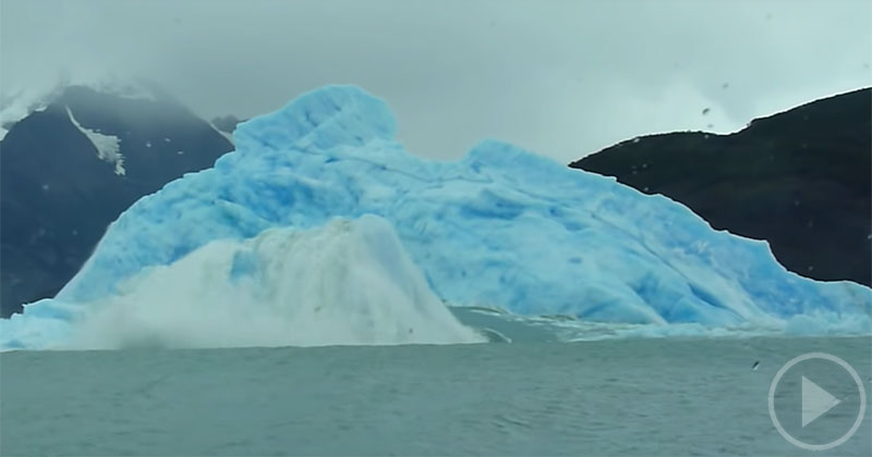 Just a Giant Iceberg Flipping Over