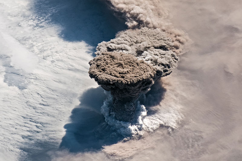 Raikoke's First Eruption in 95 Years Captured by NASA Astronauts