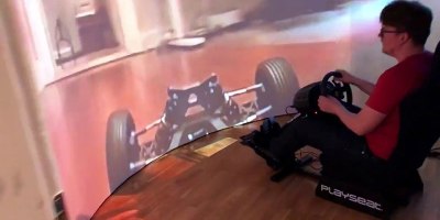 Driving an RC Car From Inside a Cylindrical Dome Projector