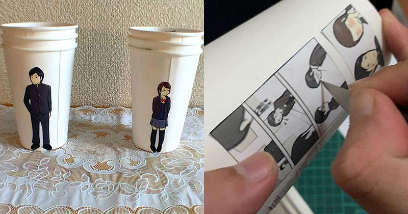 Artist Finds Creative Way to Use Paper Cups To Tell a Love Story ...