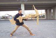 Guy Makes Oversized Novelty Weapons from Old Amazon Boxes