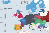 History of Europe: The Populations and Borders of Nations by Year
