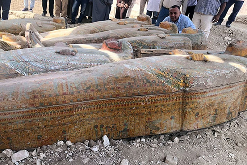 ancient coffins found in egypt 1 30 Ancient Coffins from 3,000 Years Ago Discovered in Luxor, Egypt