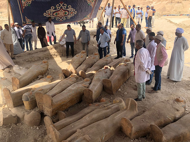 ancient coffins found in egypt 4 30 Ancient Coffins from 3,000 Years Ago Discovered in Luxor, Egypt