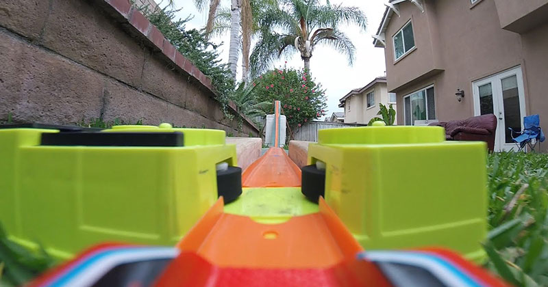 This Backyard Hot Wheels Course Has Turbo Boosters and It’s Amazing