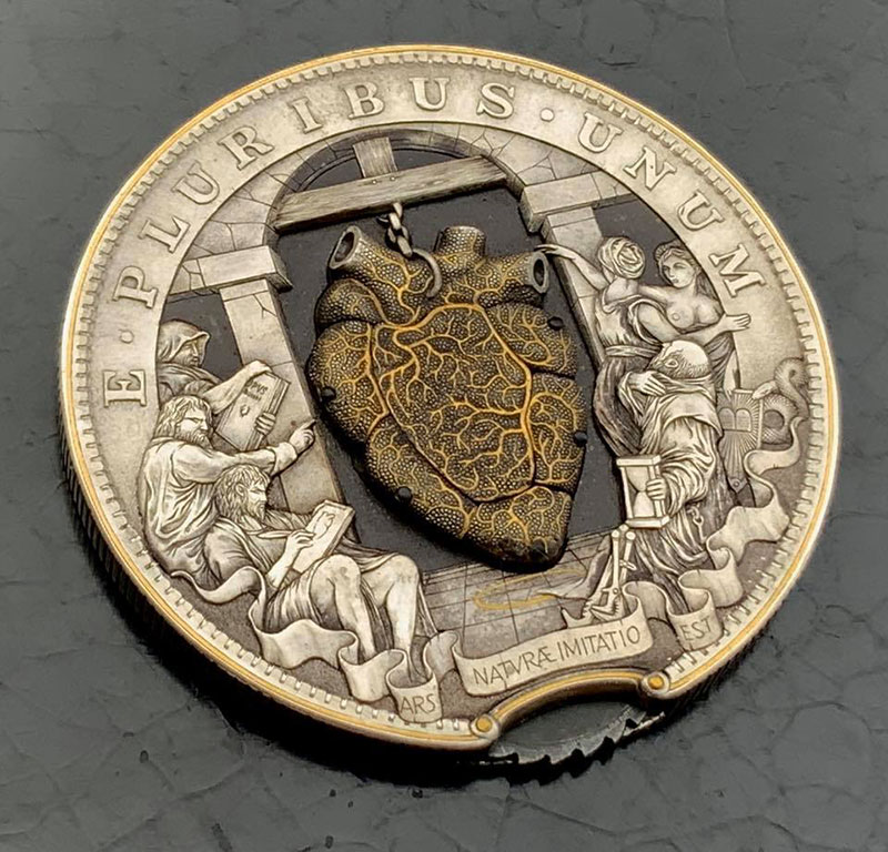 beating heart coin by roman booteen 4 This Beating Heart Coin Carved by Roman Booteen is Absolutely Wild