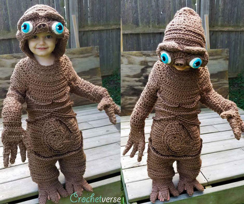 crochet halloween costume by stephanie pokorny crochetverse 11 Every Halloween This Mom Crochets the Coolest Costumes for Her Kids