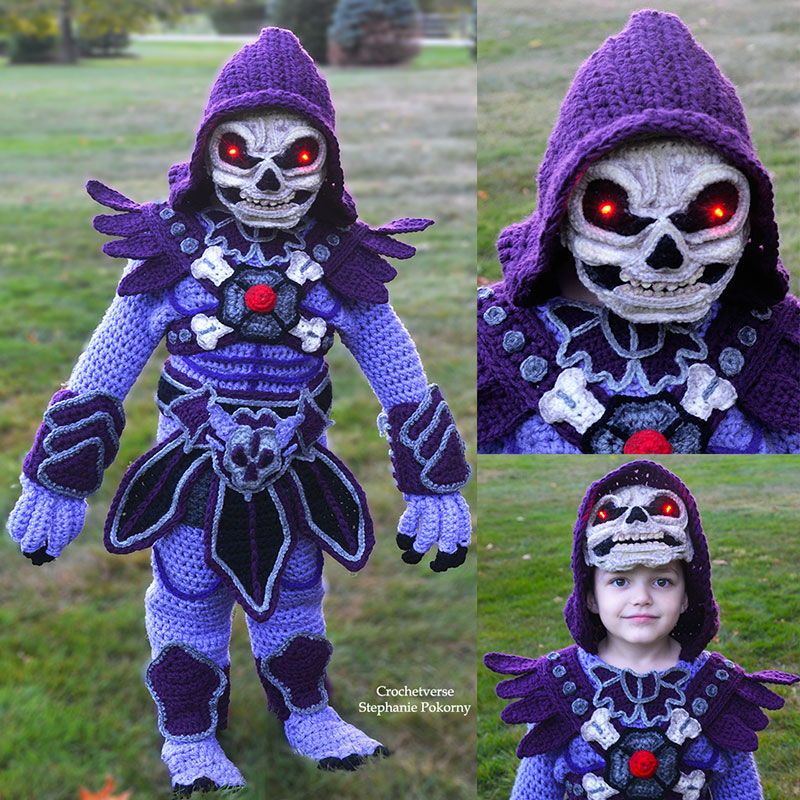crochet halloween costume by stephanie pokorny crochetverse 14 Every Halloween This Mom Crochets the Coolest Costumes for Her Kids