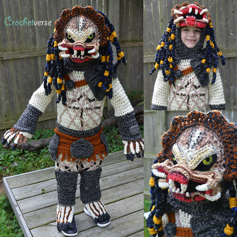 crochet halloween costume by stephanie pokorny crochetverse 6 Every Halloween This Mom Crochets the Coolest Costumes for Her Kids