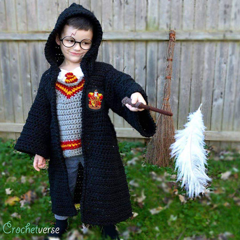 crochet halloween costume by stephanie pokorny crochetverse 7 Every Halloween This Mom Crochets the Coolest Costumes for Her Kids