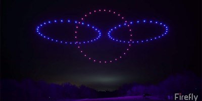This Synchronized Light Show Using 100 Choreographed Drones is Incredible