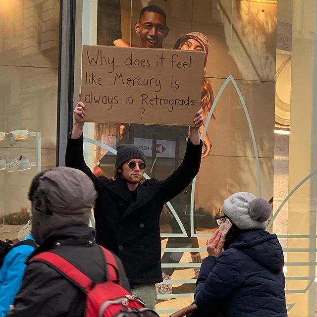 dude with sign protests random things instagram 9 Dude with Sign Protests the Most Random Things (13 Photos)